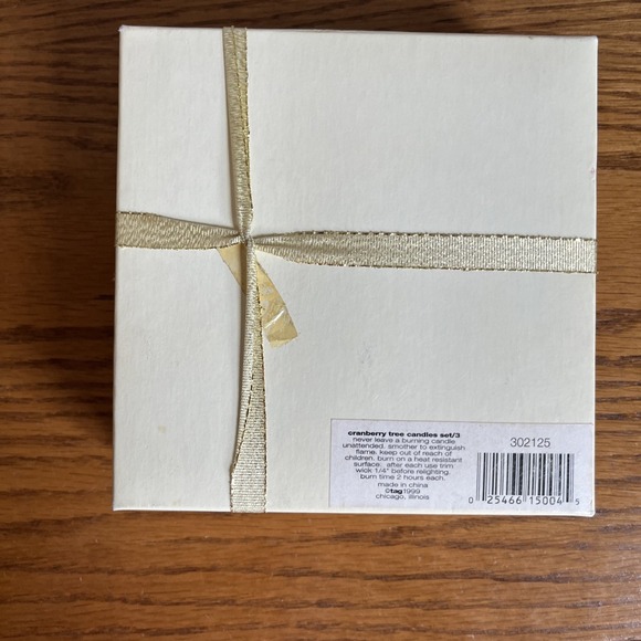 Vintage tag Cranberry Tree Candles‎ Set/3 Topiary Tree 1999 NOS - Picture 3 of 5
